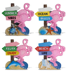RESIN MAGNET - BEACH SIGN - FLAMINGO