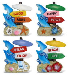 RESIN MAGNET - BEACH SIGN - DOLPHIN