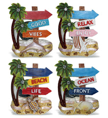 RESIN MAGNET - BEACH SIGN - PALM TREE