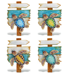 RESIN MAGNET - WOODEN SIGN - SEA TURTLE