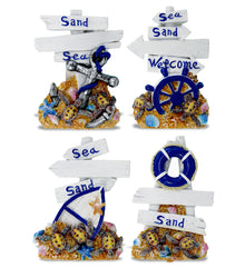 RESIN MAGNET - NAUTICAL BEACH SIGN