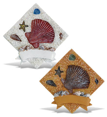 RESIN MAGNET - SAND SQUARE - SHELL