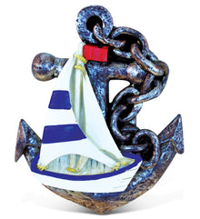 NAUTICAL MAGNET - ANCHOR WITH BOAT