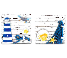NAUTICAL BLUE MAGNET - STAMP