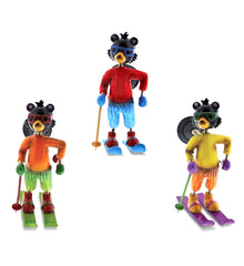 BOBBLE MAGNET - SKIING BLACK BEAR