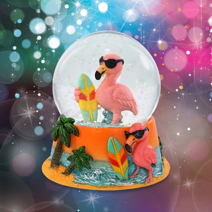 SNOW GLOBE - FLAMINGO (65MM)
