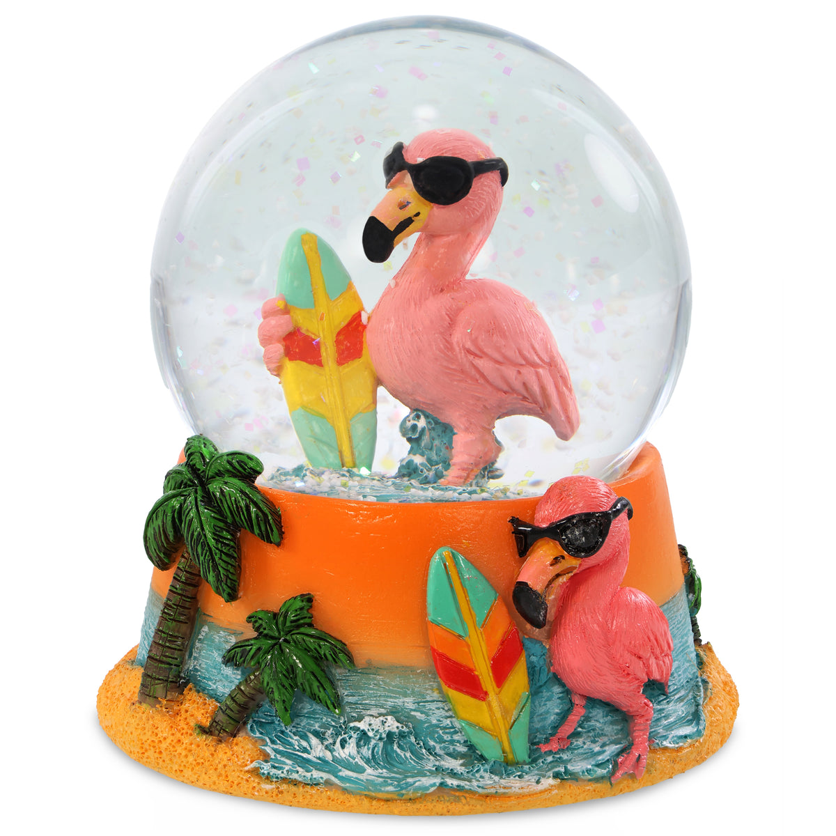 SNOW GLOBE - FLAMINGO (65MM)