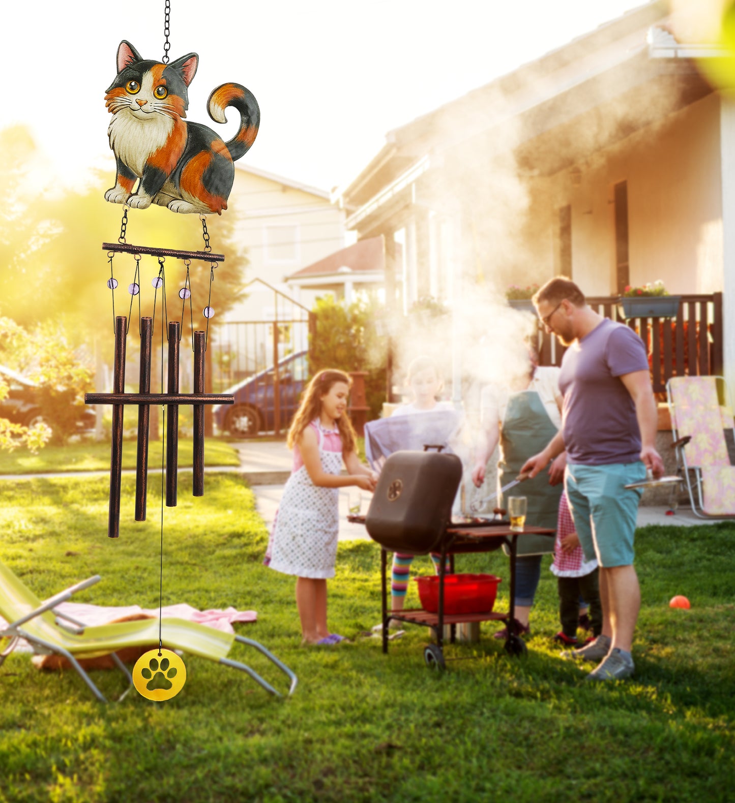 WIND CHIME - CALICO CAT