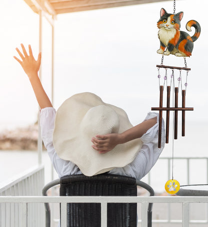 WIND CHIME - CALICO CAT