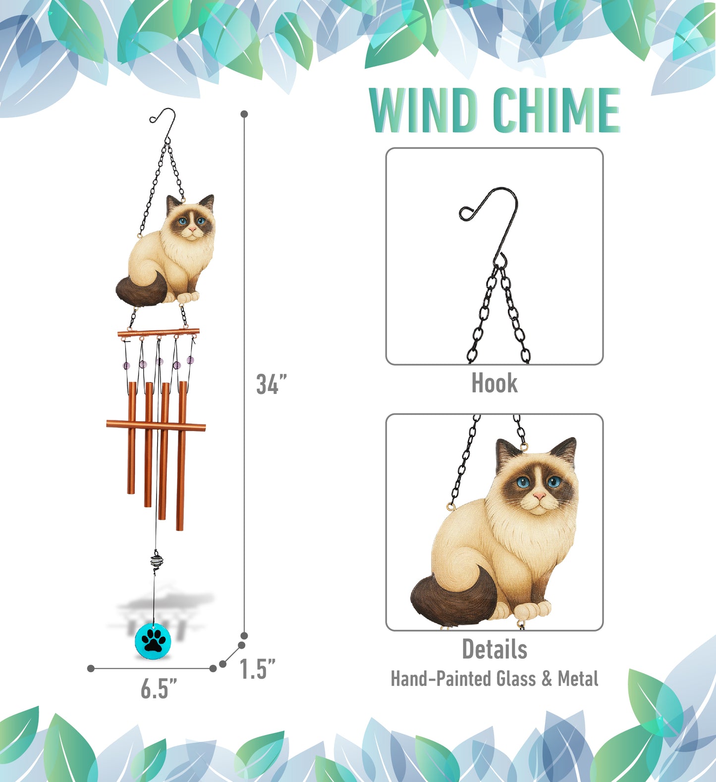 WIND CHIME - SIAMESE CAT