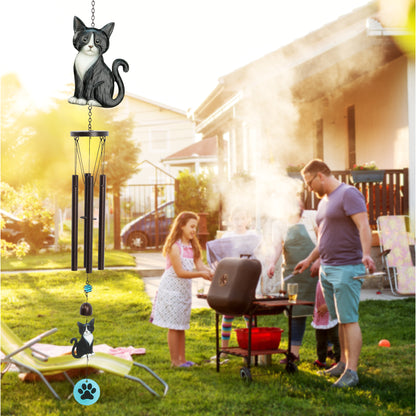 WIND CHIME - TUXEDO CAT