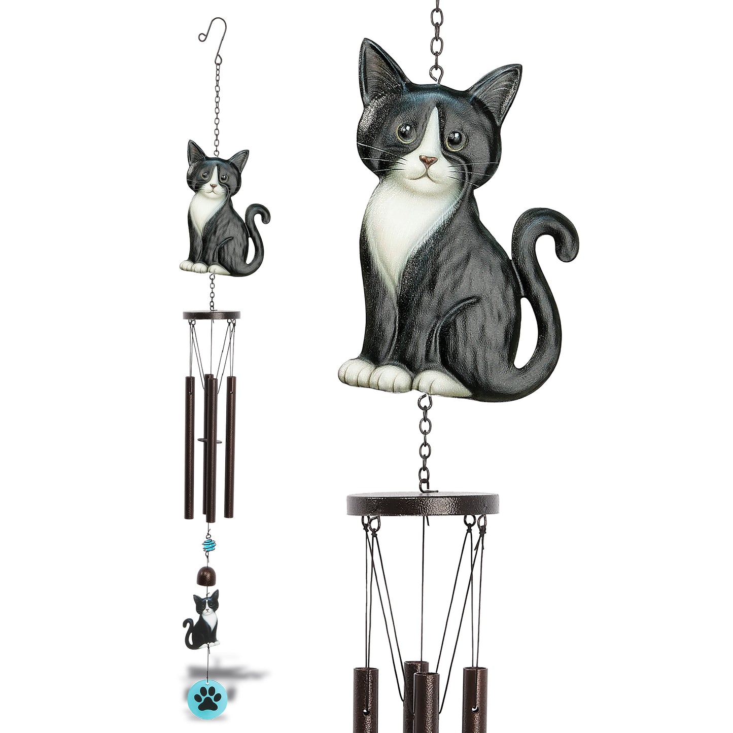 WIND CHIME - TUXEDO CAT