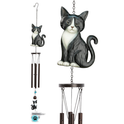 WIND CHIME - TUXEDO CAT