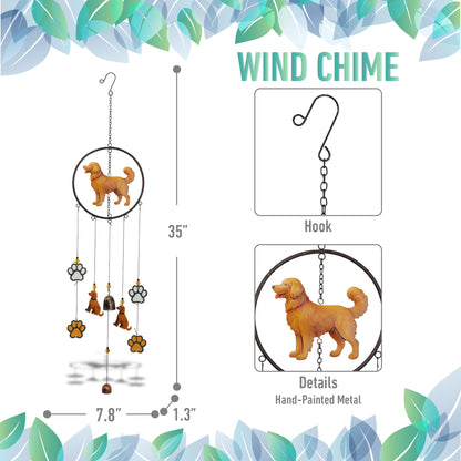 WIND CHIME - GOLDEN RETRIEVER DOG
