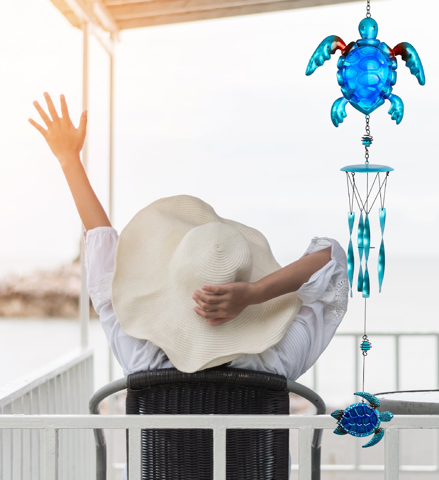 WIND CHIME - BLUE SEA TURTLE