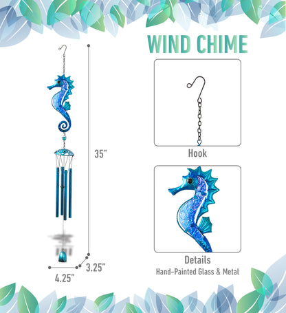 WIND CHIME - BLUE SEAHORSE