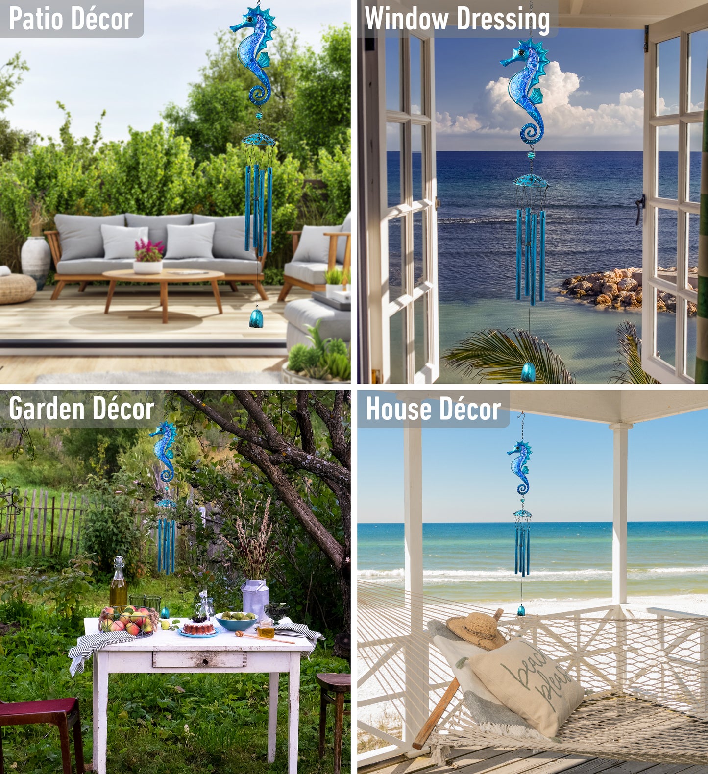 WIND CHIME - BLUE SEAHORSE