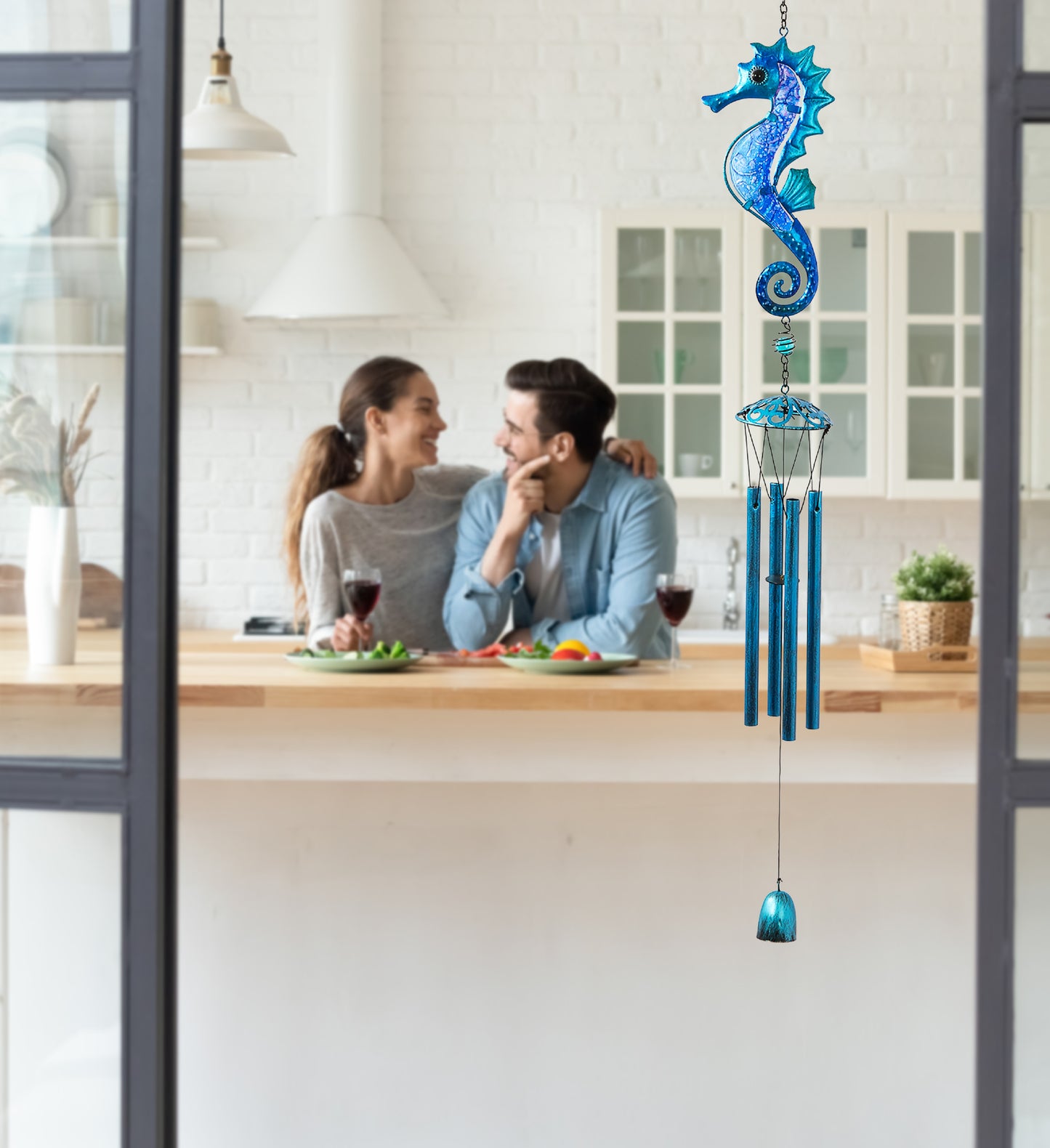 WIND CHIME - BLUE SEAHORSE