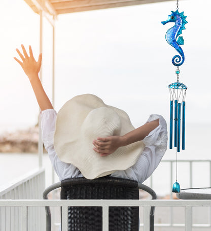 WIND CHIME - BLUE SEAHORSE