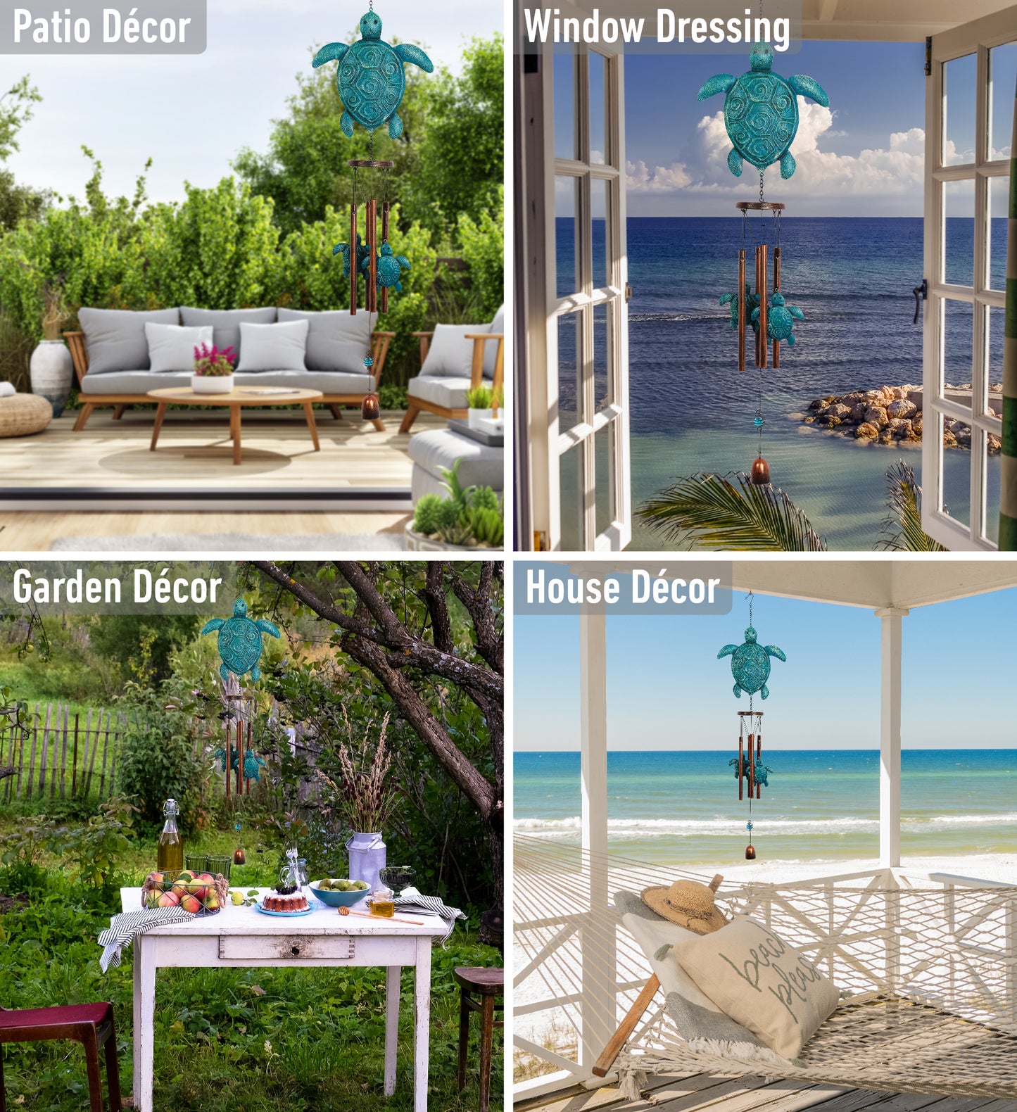 WIND CHIME - RUSTIC SEA TURTLE