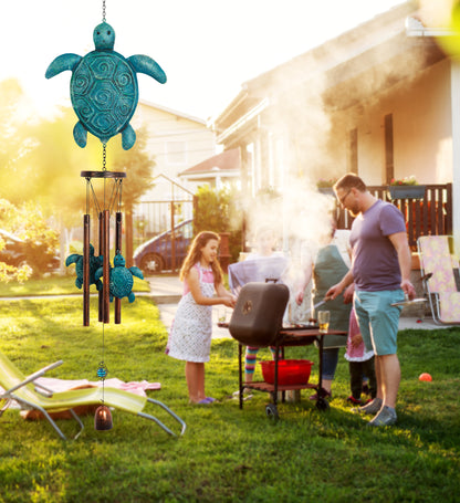 WIND CHIME - RUSTIC SEA TURTLE
