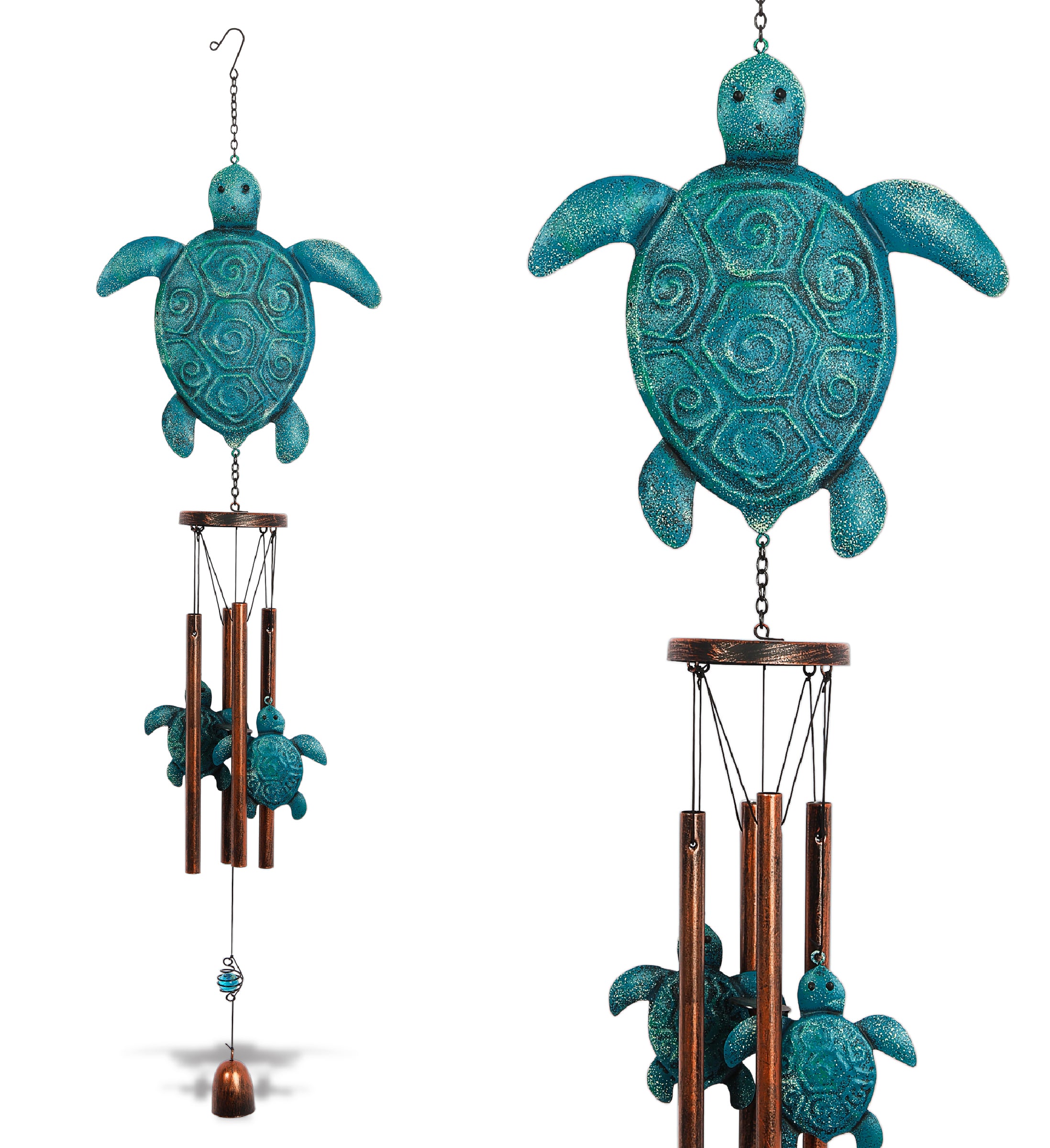 WIND CHIME - RUSTIC SEA TURTLE