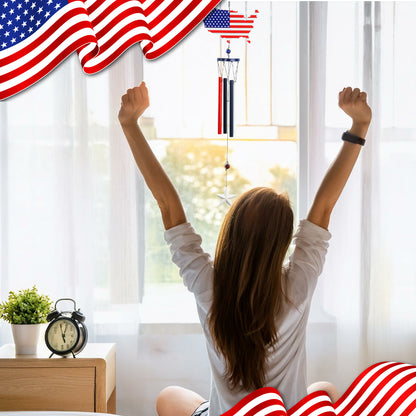WIND CHIME - USA MAP FLAG