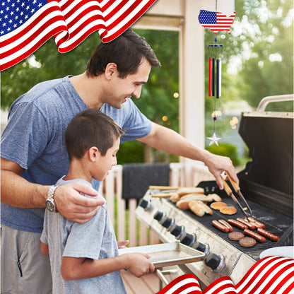 WIND CHIME - USA MAP FLAG