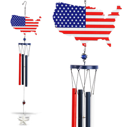 WIND CHIME - USA MAP FLAG