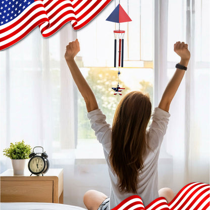 WIND CHIME - TRIANGLE USA FLAG