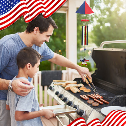 WIND CHIME - TRIANGLE USA FLAG