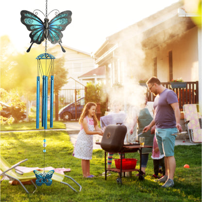 WIND CHIME - BLUE RUSTIC BUTTERFLY