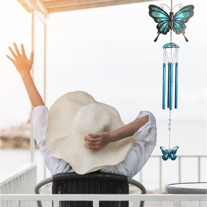 WIND CHIME - BLUE RUSTIC BUTTERFLY