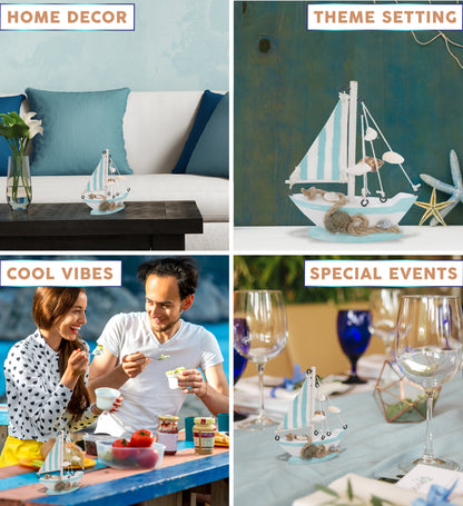 NAUTICAL DECOR - OCEANIC MINI SAILBOAT