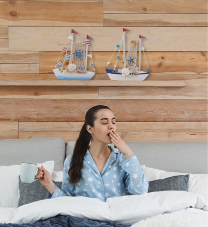 NAUTICAL DECOR - OCEAN BLUE SMALL SAILBOATS - SET OF 2