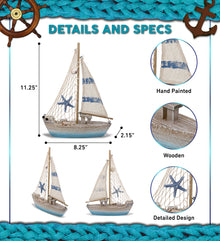 NAUTICAL DECOR - BLUE WAVE SAILBOAT