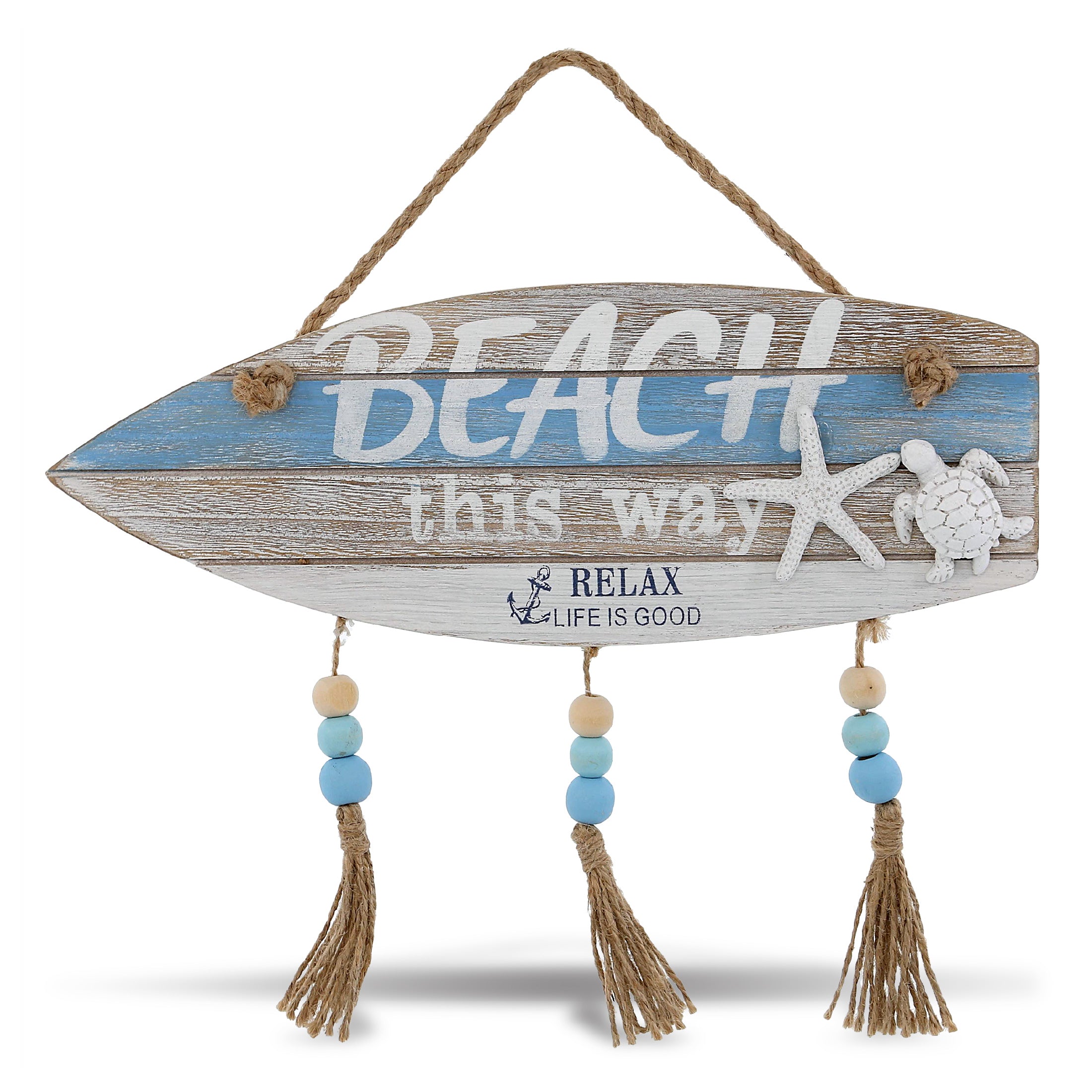 NAUTICAL DECOR - AQUA SKY BEACH WALL SIGN