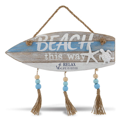 NAUTICAL DECOR - AQUA SKY BEACH WALL SIGN