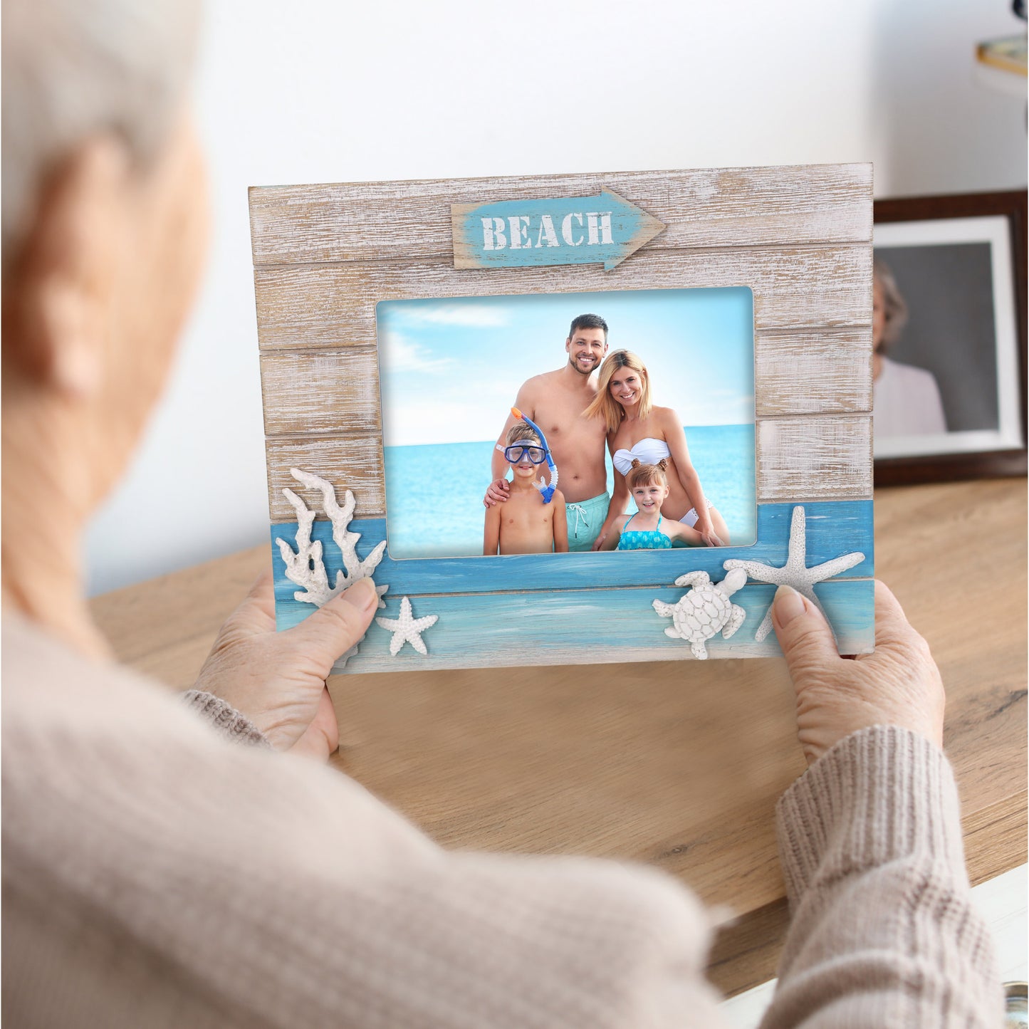 NAUTICAL DECOR - BLUE WAVE PHOTO FRAME 7X5