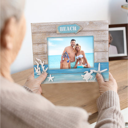 NAUTICAL DECOR - BLUE WAVE PHOTO FRAME 7X5