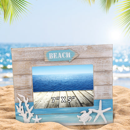 NAUTICAL DECOR - BLUE WAVE PHOTO FRAME 7X5