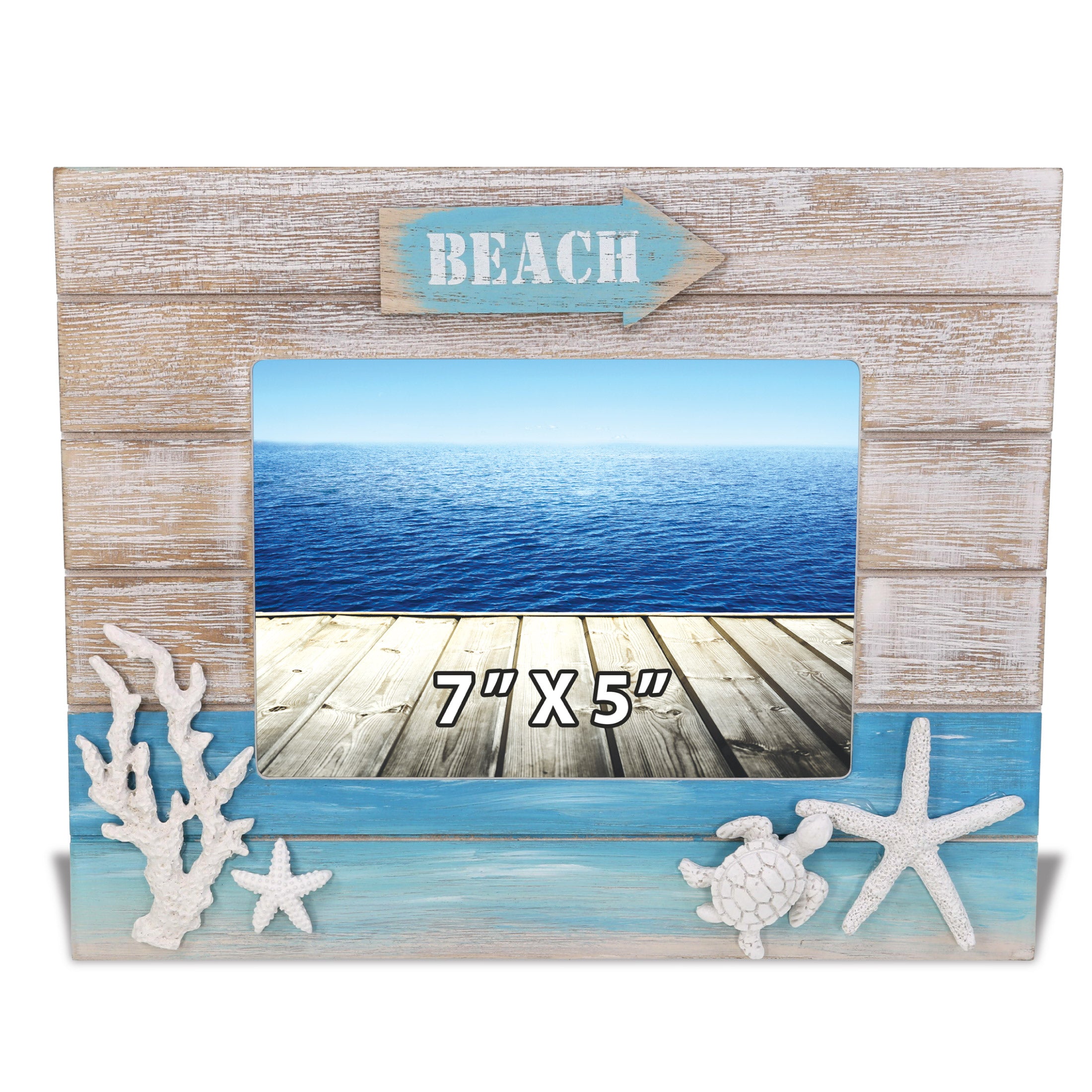 NAUTICAL DECOR - BLUE WAVE PHOTO FRAME 7X5