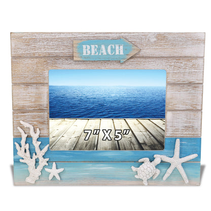NAUTICAL DECOR - BLUE WAVE PHOTO FRAME 7X5