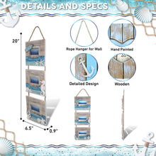 NAUTICAL DECOR - BLUE WAVE HANGING FRAMES 3.5X2.5