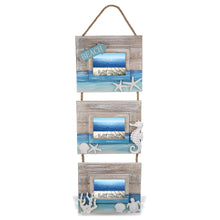 NAUTICAL DECOR - BLUE WAVE HANGING FRAMES 3.5X2.5