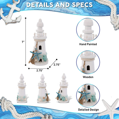 NAUTICAL DECOR - OCEANIC LIGHTHOUSE 7"