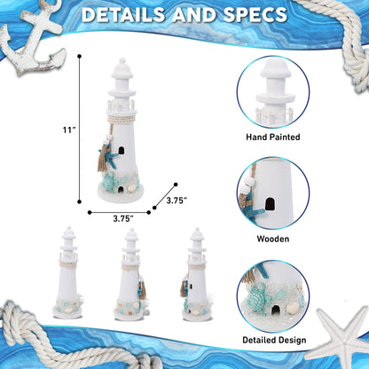 NAUTICAL DECOR - OCEANIC LIGHTHOUSE 11"