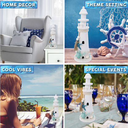 NAUTICAL DECOR - OCEANIC LIGHTHOUSE 11"