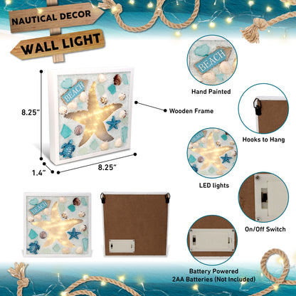 NAUTICAL DECOR - OCEANIC WALL LIGHT - STARFISH