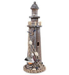 NAUTICAL DECOR - BROWN WOODEN LIGHTHOUSE